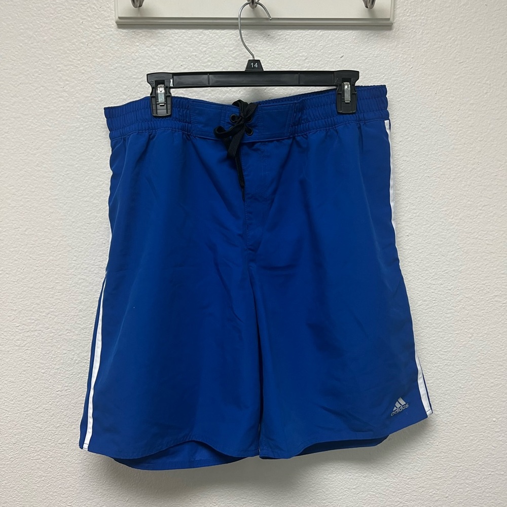 Adidas blue swim shorts, lined. Size XL
